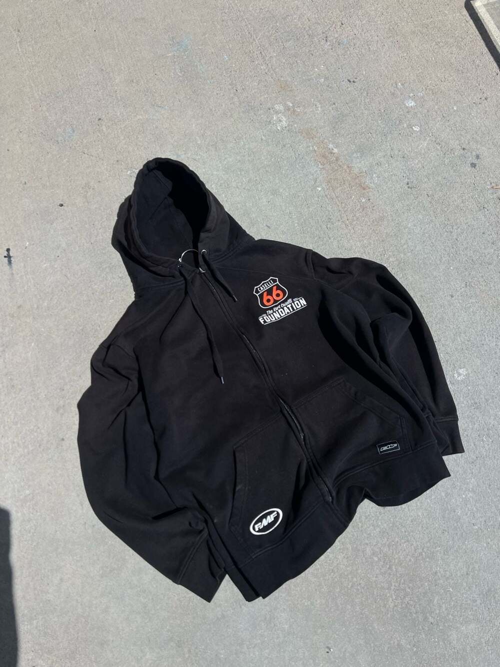 FMF x Kurt Caselli Foundation Black Zip-Up Hoodie Size XL